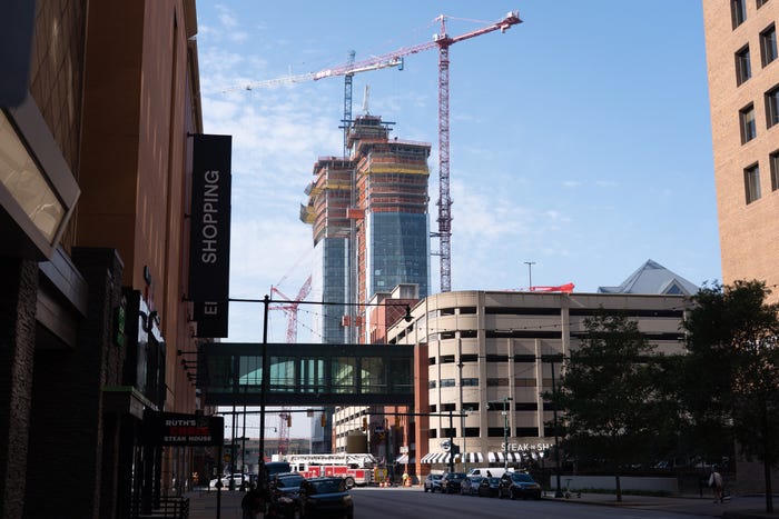 Signia by Hilton under construction in downtown Indianapolis